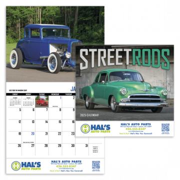Street Rods Appointment Wall Calendar - Stapled